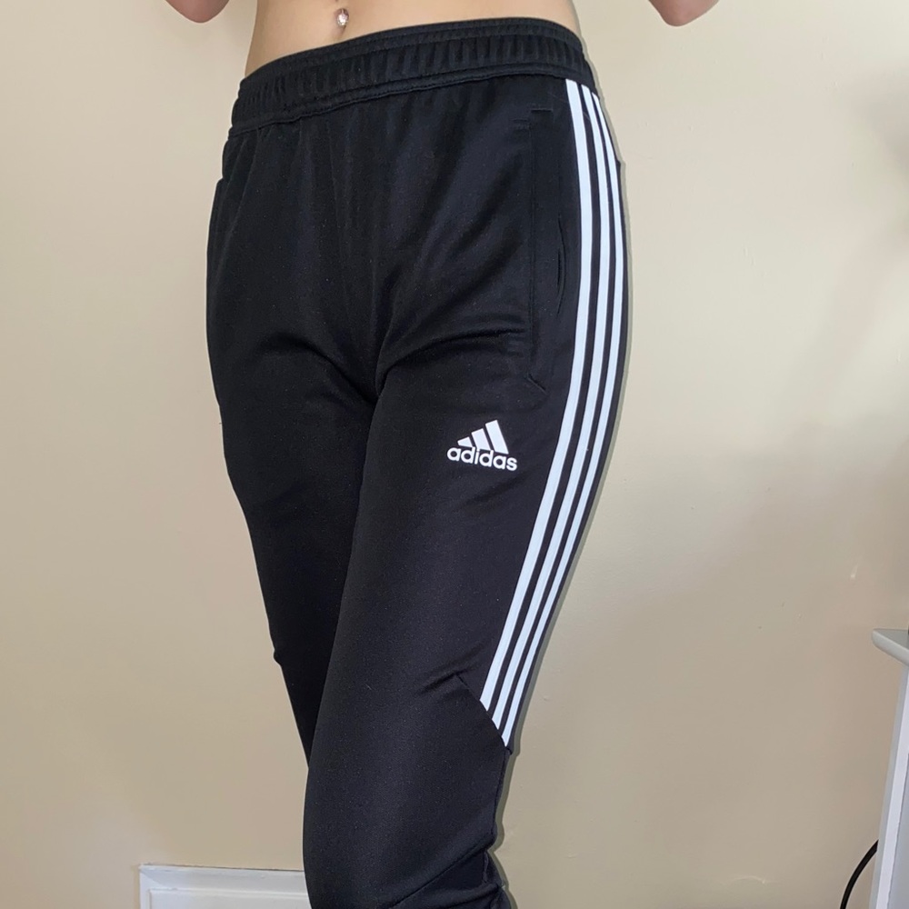 Black adidas joggers
